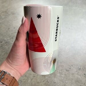 STARBUCKS Ceramic Christmas Travel Mug 2020